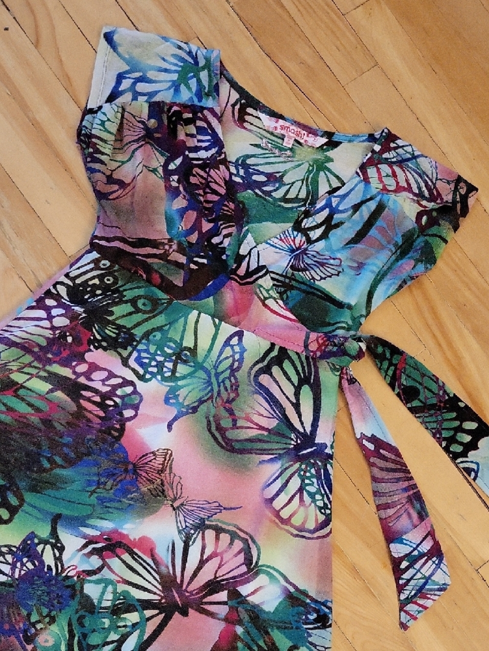 SMASH! Wrap Dress Butterfly Boho Print
